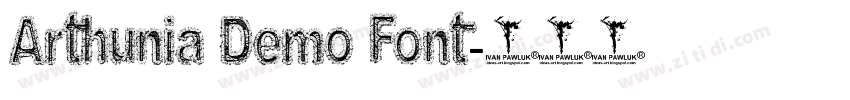 Arthunia Demo Font字体转换